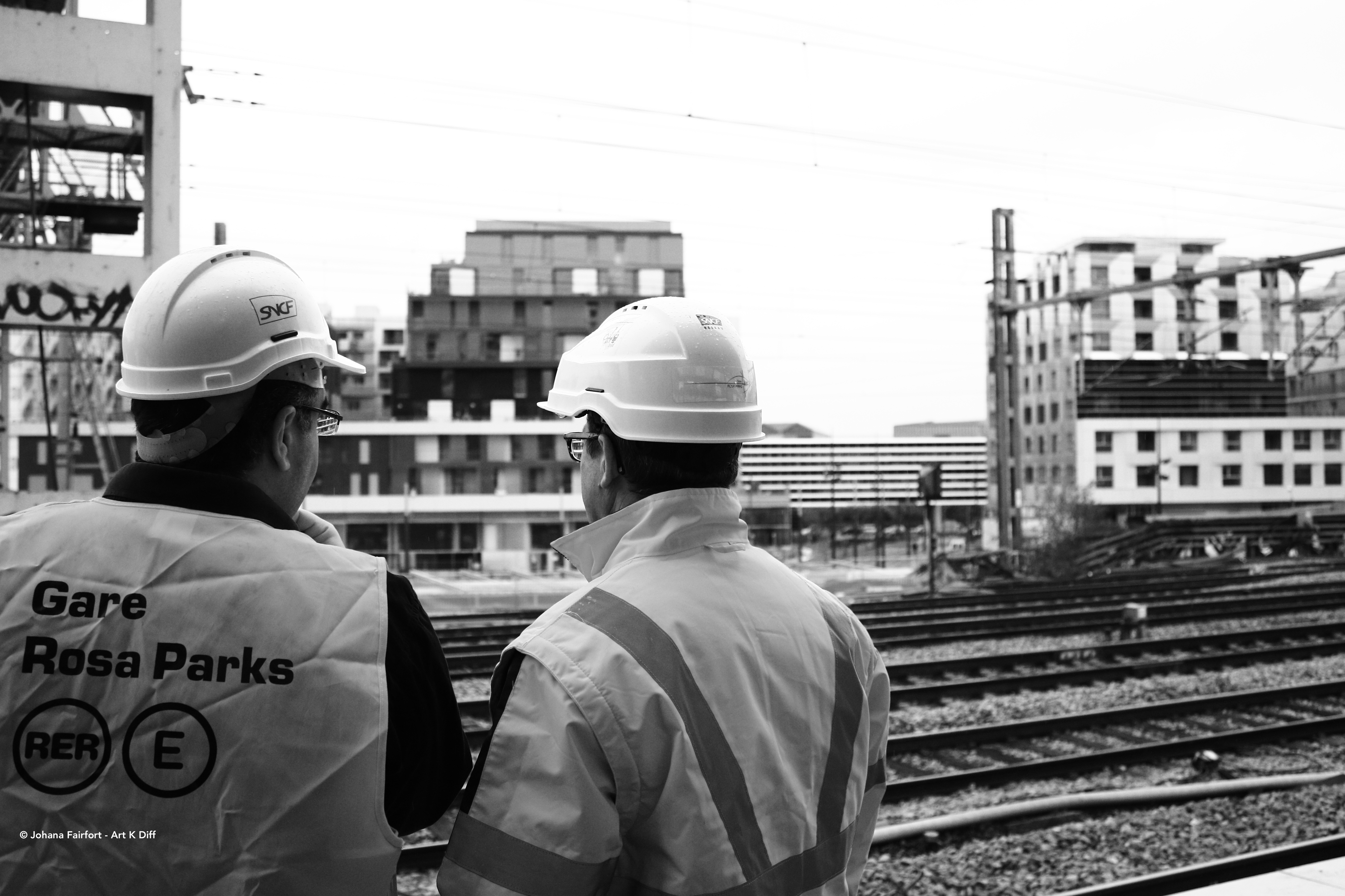 Visite chantier gare Rosa Parks
