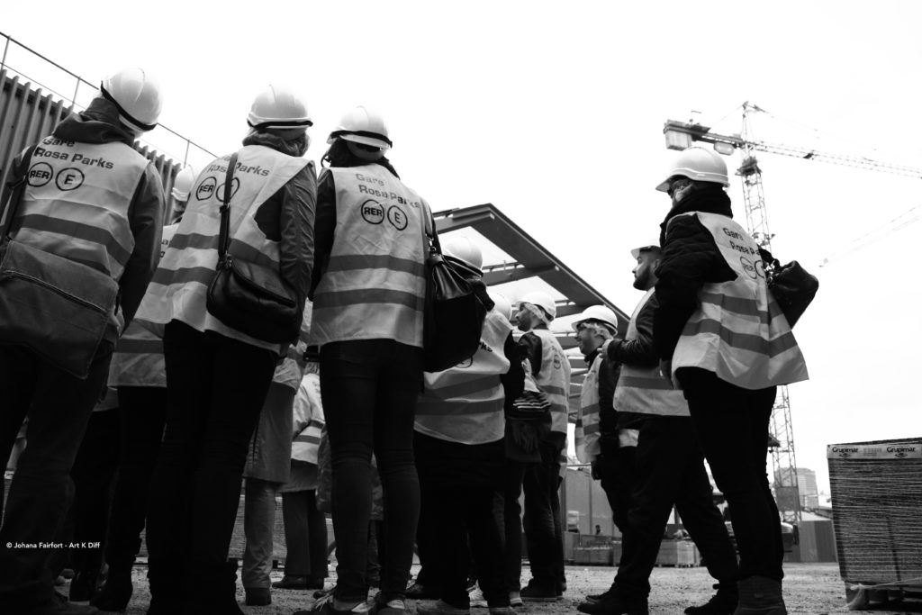 Visite chantier de la gare Rosa Parks © Art K Diff